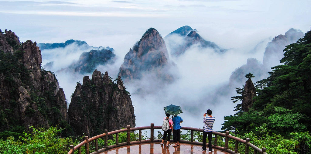  Yellow Mountain cable car - Yungu ropeway ascending Huangshan scenic area
